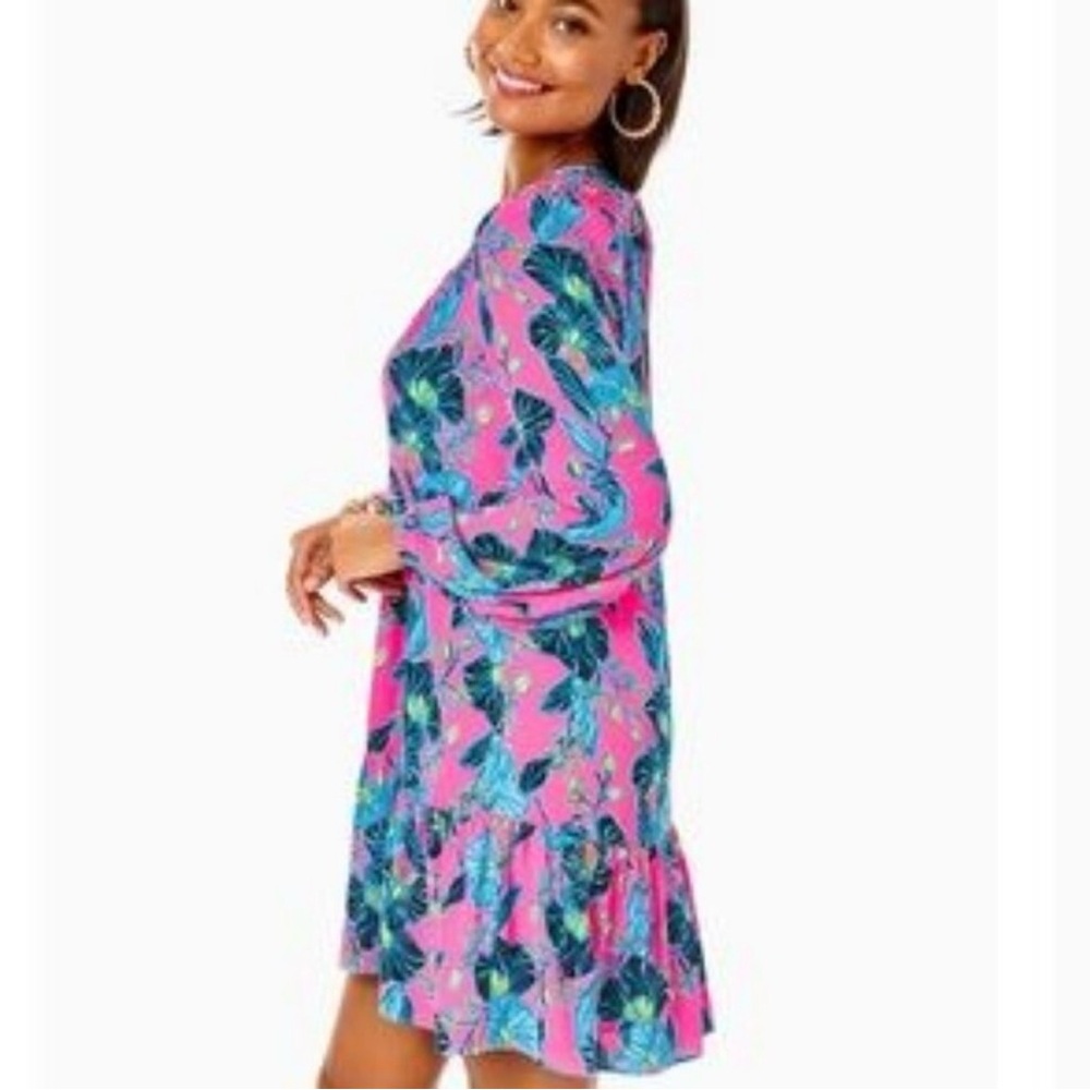 Lilly Pulitzer Pink Floral Lucee Dress - M - Picture 3 of 7